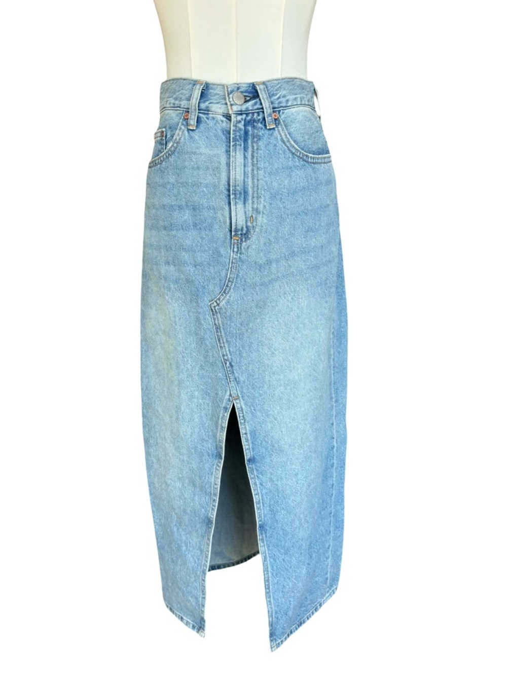 Denim Forum The ‘90s Vintage Maxi Denim Skirt - Picture 2 of 14
